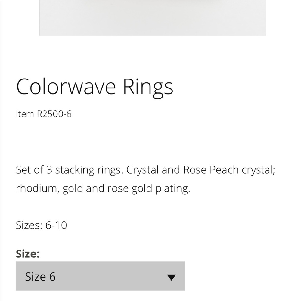 Touchstone Crystal Colorwave Rings - Picture 4 of 5